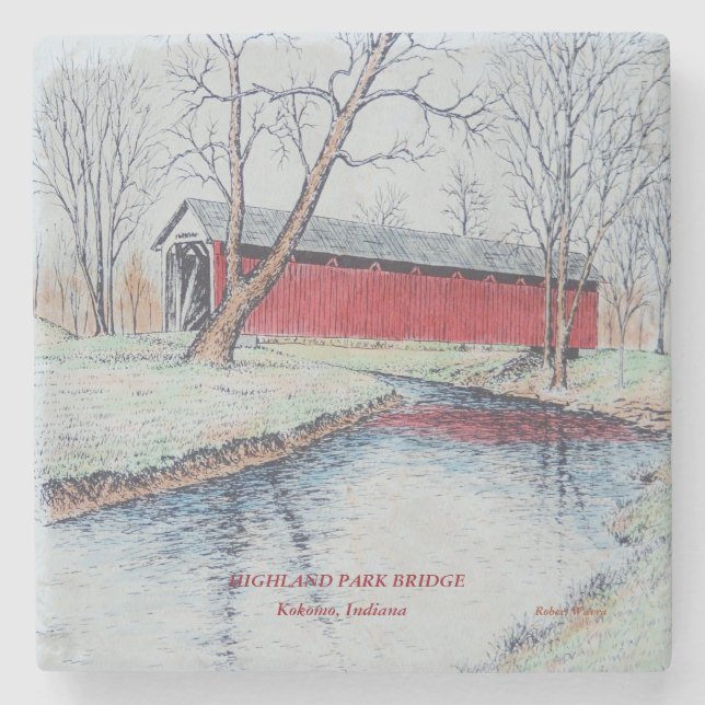 Posavasos De Piedra Parque Highland (Anverso)