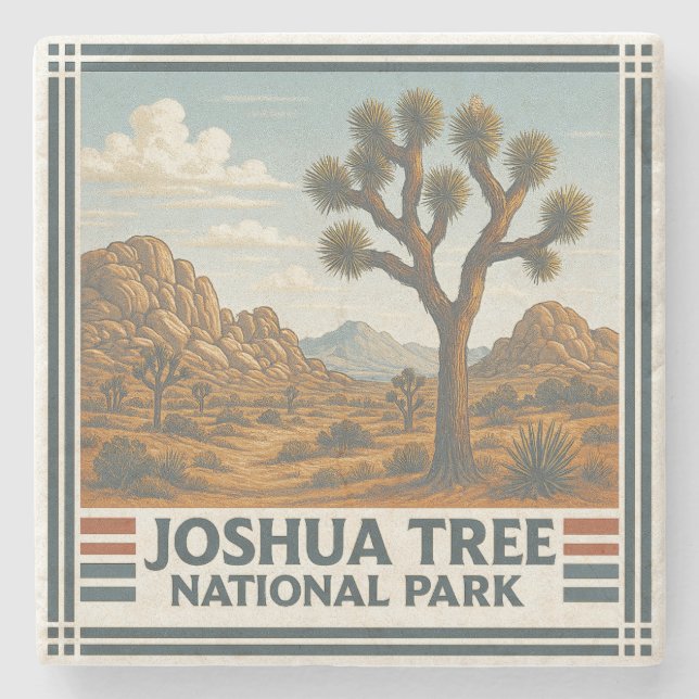 Posavasos De Piedra Parque nacional Árbol de Joshua (Anverso)
