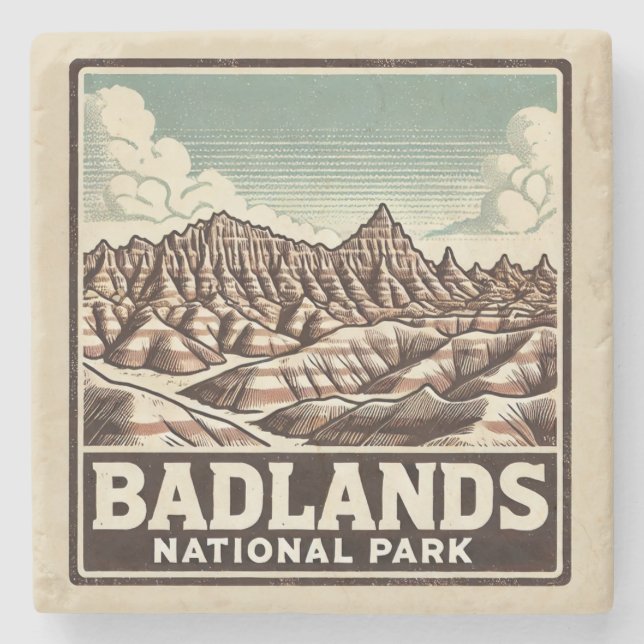 Posavasos De Piedra Parque nacional Badlands (Anverso)