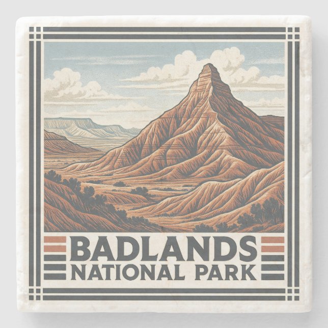 Posavasos De Piedra Parque nacional Badlands (Anverso)