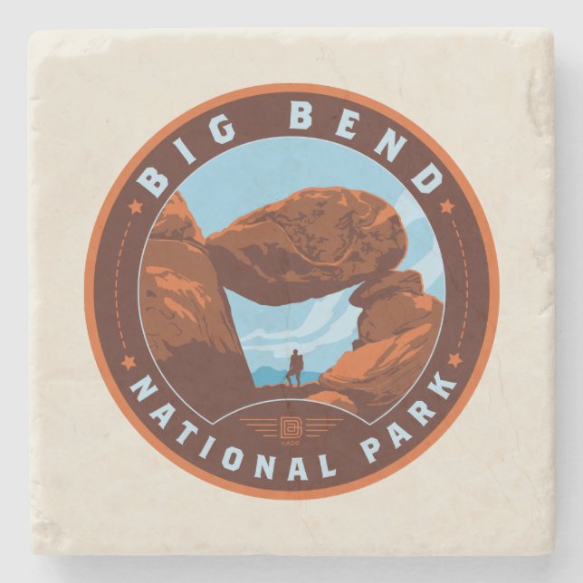 Posavasos De Piedra Parque nacional Big Bend (Anverso)