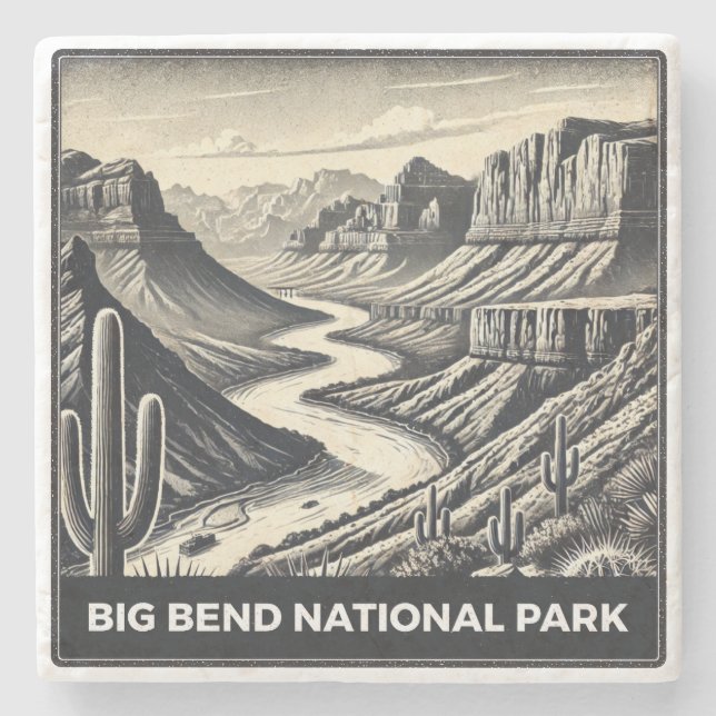 Posavasos De Piedra Parque nacional Big Bend (Anverso)