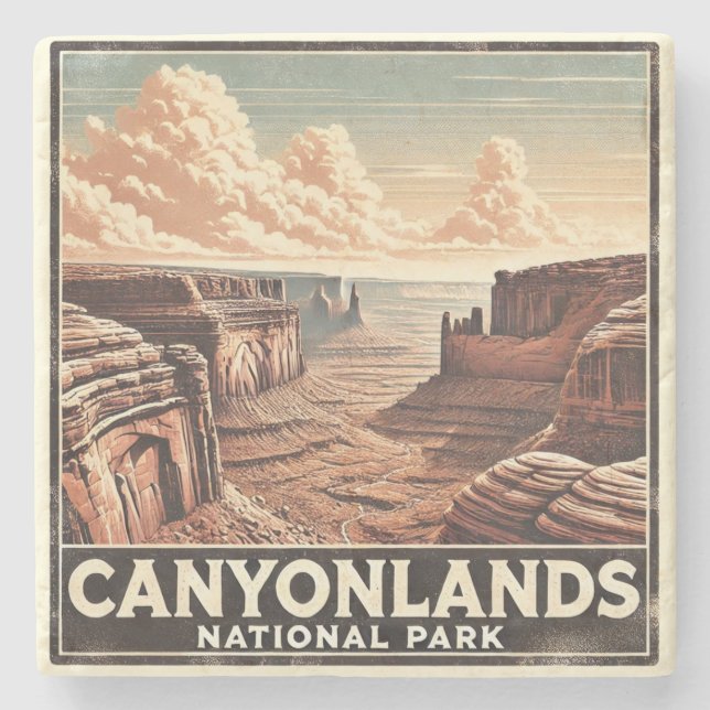 Posavasos De Piedra Parque nacional de Cayonlands (Anverso)