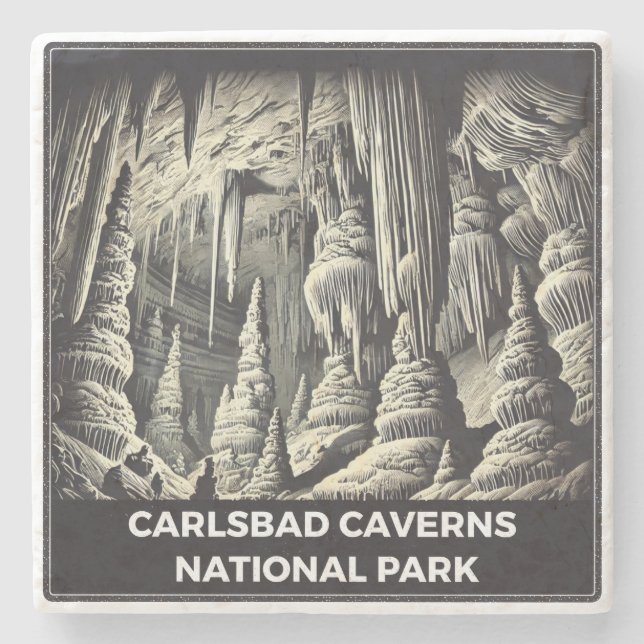 Posavasos De Piedra Parque nacional de las Cavernas de Carlsbad (Anverso)
