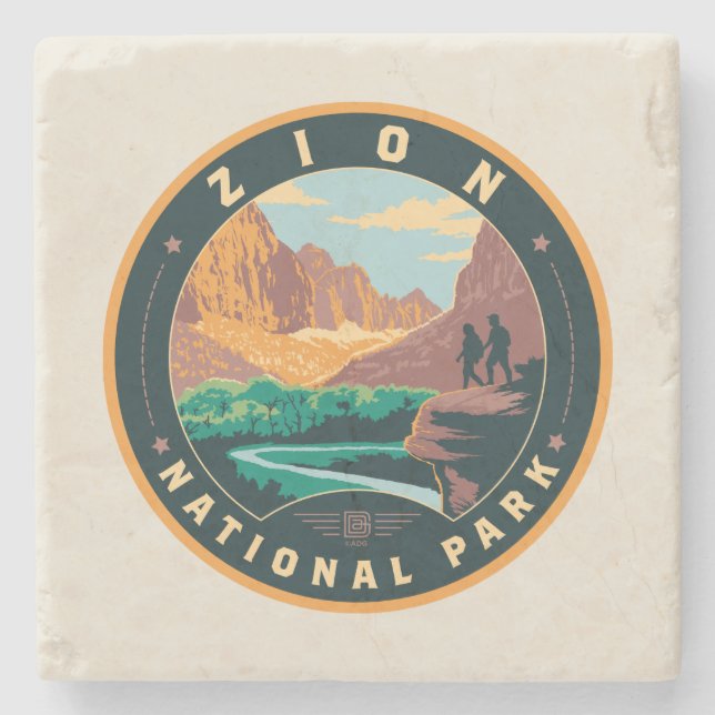 Posavasos De Piedra Parque nacional de Zion (Anverso)