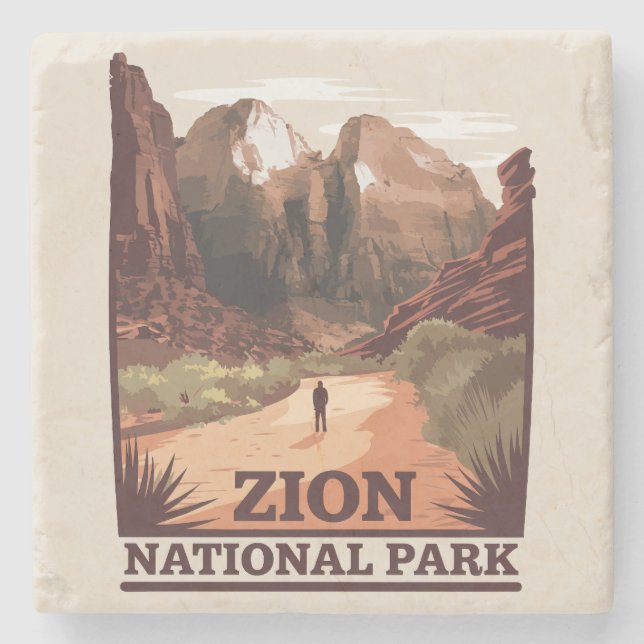 Posavasos De Piedra Parque nacional de Zion (Anverso)