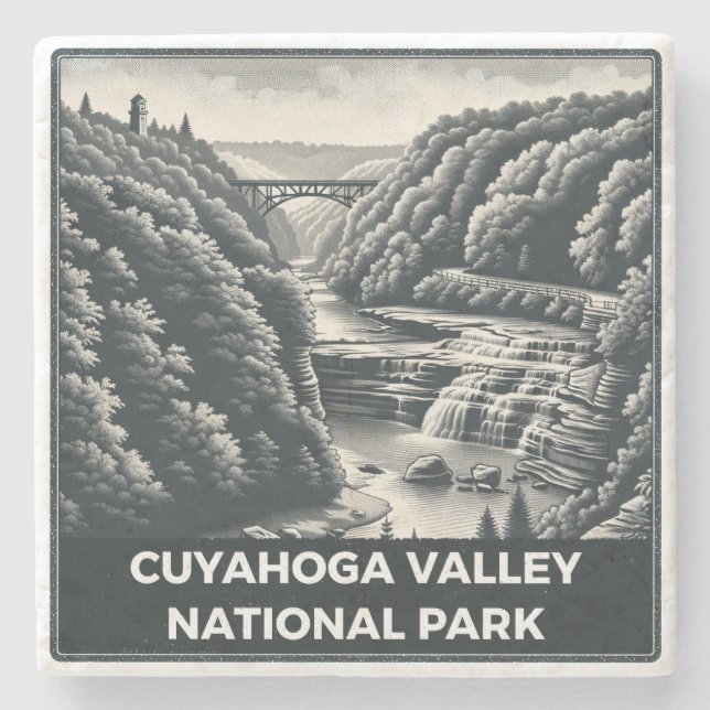Posavasos De Piedra Parque nacional del Valle de Cuyahoga (Anverso)
