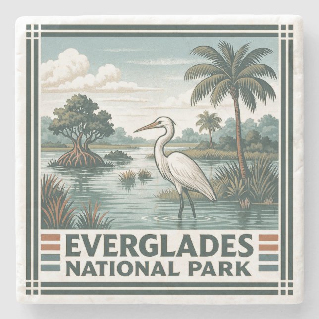 Posavasos De Piedra Parque nacional Everglades (Anverso)