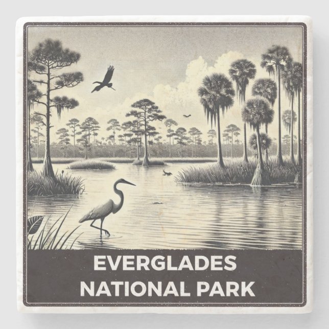 Posavasos De Piedra Parque nacional Everglades (Anverso)