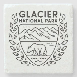 Posavasos De Piedra Parque nacional Glacier Emblem