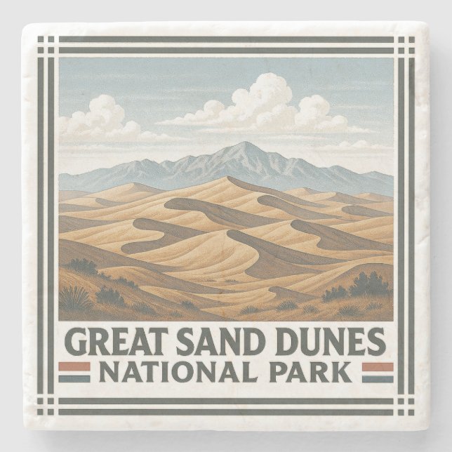 Posavasos De Piedra Parque nacional Grandes Dunas de Arena (Anverso)