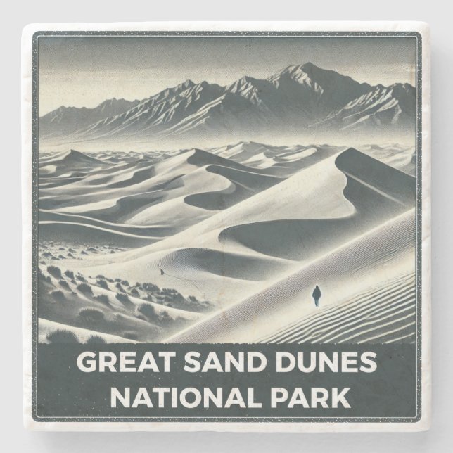 Posavasos De Piedra Parque nacional Grandes Dunas de Arena (Anverso)
