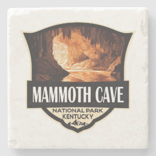 Posavasos De Piedra Parque nacional Mammoth Cave Ilustracion Arte Retr