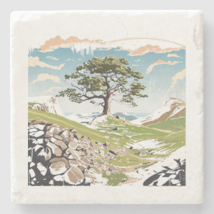 Posavasos De Piedra Parque nacional Northumberland Sycamore Gap Tree