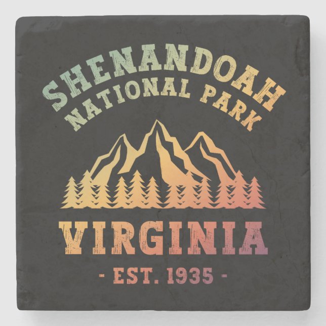 Posavasos De Piedra Parque nacional Shenandoah Virginia Estados Unidos (Anverso)