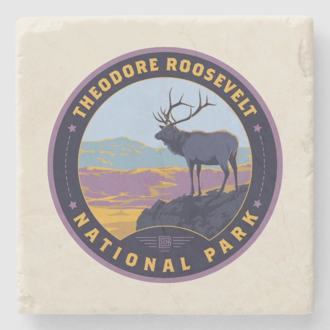 Posavasos De Piedra Parque nacional Theodore Roosevelt (Anverso)