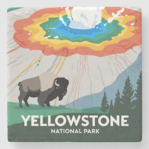 Posavasos De Piedra Parque nacional Vivid Yellowstone