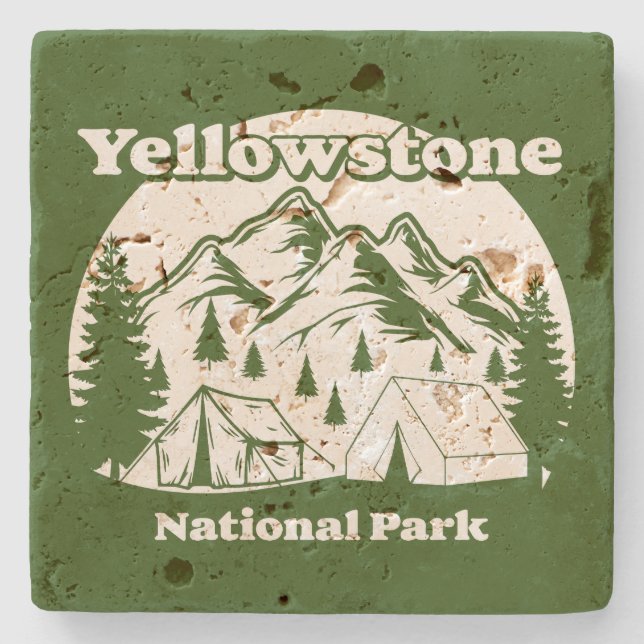 Posavasos De Piedra Parque nacional Yellowstone (Anverso)