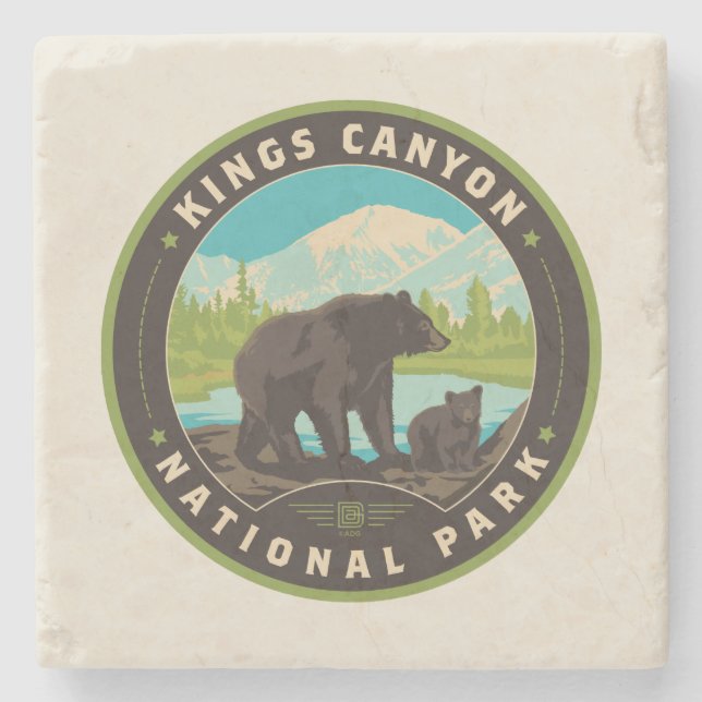 Posavasos De Piedra Parques nacionales del Cañón Kings (Anverso)