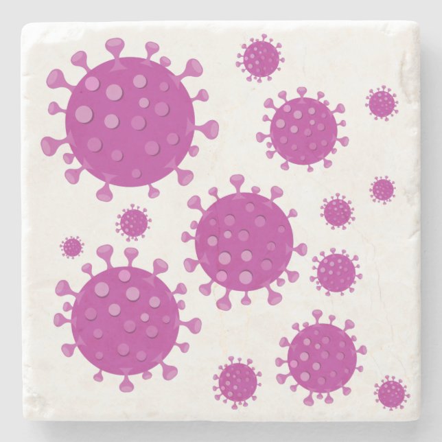 Posavasos De Piedra Partícula viral púrpura (Anverso)