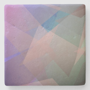 Posavasos De Piedra Partículas voladoras abstractas   Formas geométric