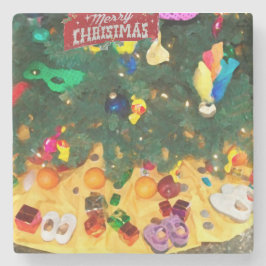 Posavasos De Piedra Party _Merry christmas _coaster