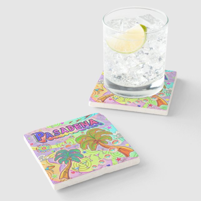 Posavasos De Piedra Pasadena Vacation Target Coaster (Lateral)