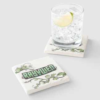 Posavasos De Piedra Pascua con el logotipo "Rayvwen"