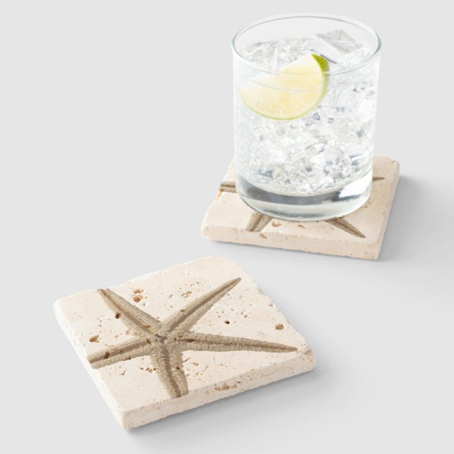 Posavasos De Piedra Pascua costera para beber Starfish, piedra (Lateral)