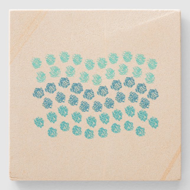 Posavasos De Piedra Pascua de arenisca azul (Anverso)