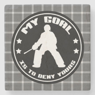 Posavasos De Piedra Pascua de citación de goleta de hockey sobre hierb