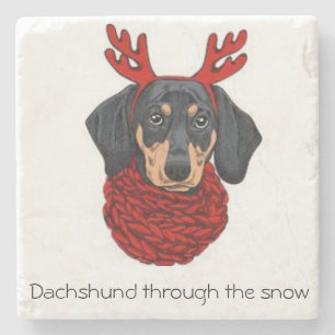 Posavasos De Piedra Pascua de Dachshund