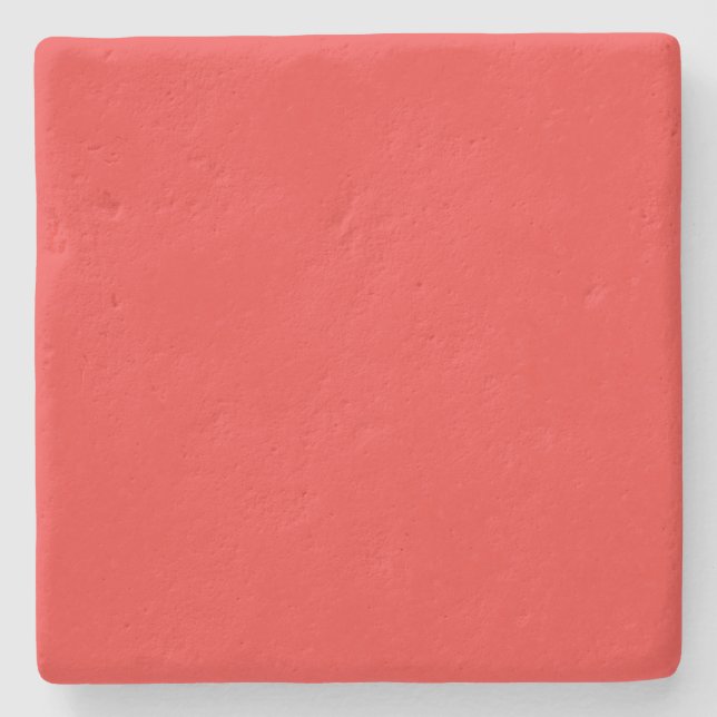 Posavasos De Piedra Pascua de Navidades rojos sólidos (Anverso)