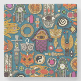 Posavasos De Piedra Pascua de pavo real de TALISMANS