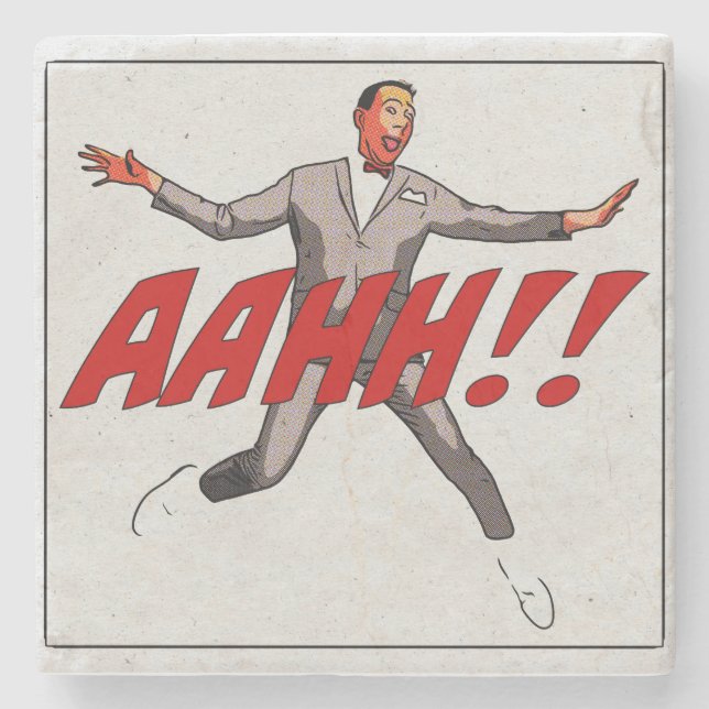 Posavasos De Piedra Pascua de Pee-wee "Aahh" (Anverso)