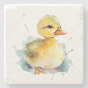 Posavasos De Piedra Pascua de piedra acuática del pato bebé