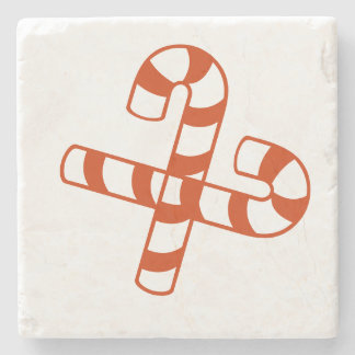 Posavasos De Piedra Pascua de piedra - Candy Cane