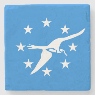 Posavasos De Piedra Pascua de piedra con bandera de Corpus Christi