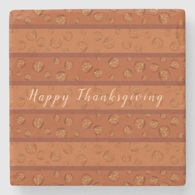 Posavasos De Piedra Pascua de piedra de calabaza (Anverso)