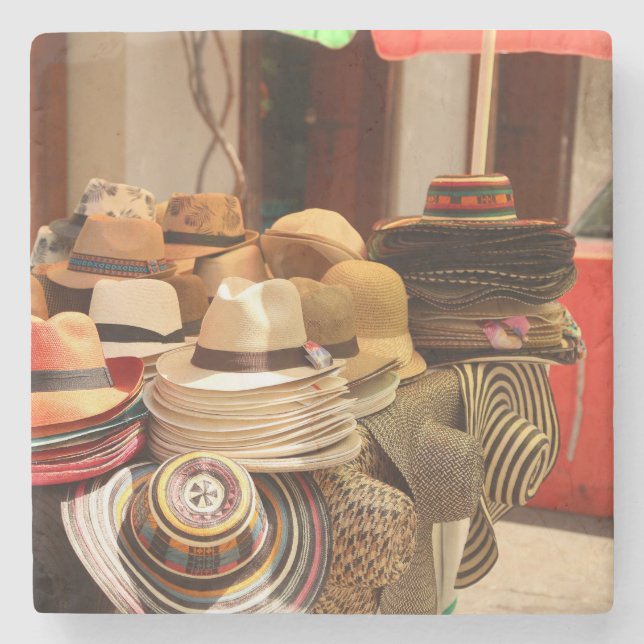 Posavasos De Piedra Pascua de piedra de carrito de Sombrero (Anverso)