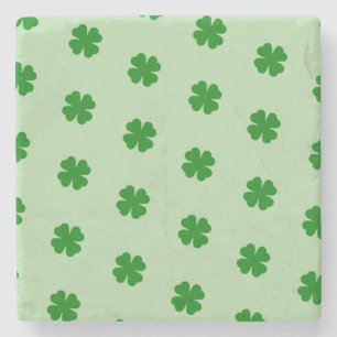 Posavasos De Piedra Pascua de piedra de Clovers afortunados