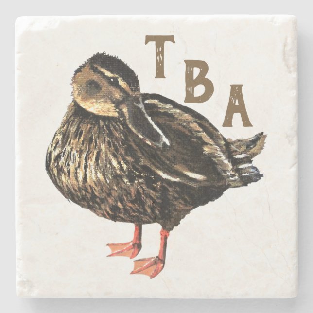 Posavasos De Piedra Pascua de piedra de Duck (Anverso)