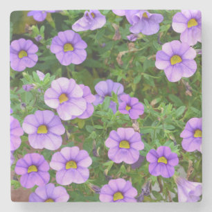 Posavasos De Piedra Pascua de piedra de flores moradas