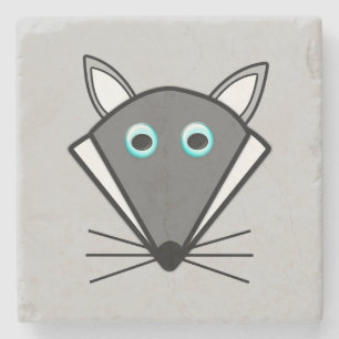 Posavasos De Piedra Pascua de piedra de lobo de Halloween