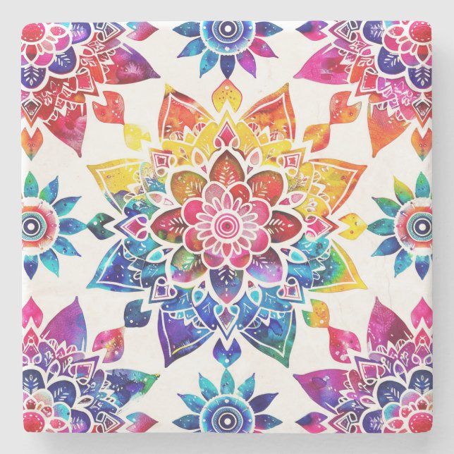 Posavasos De Piedra Pascua de piedra de Mandala (Anverso)