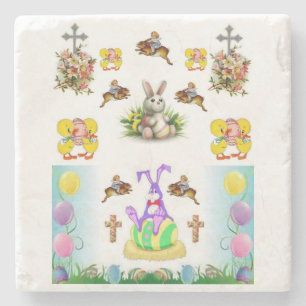 Posavasos De Piedra Pascua de piedra de mármol