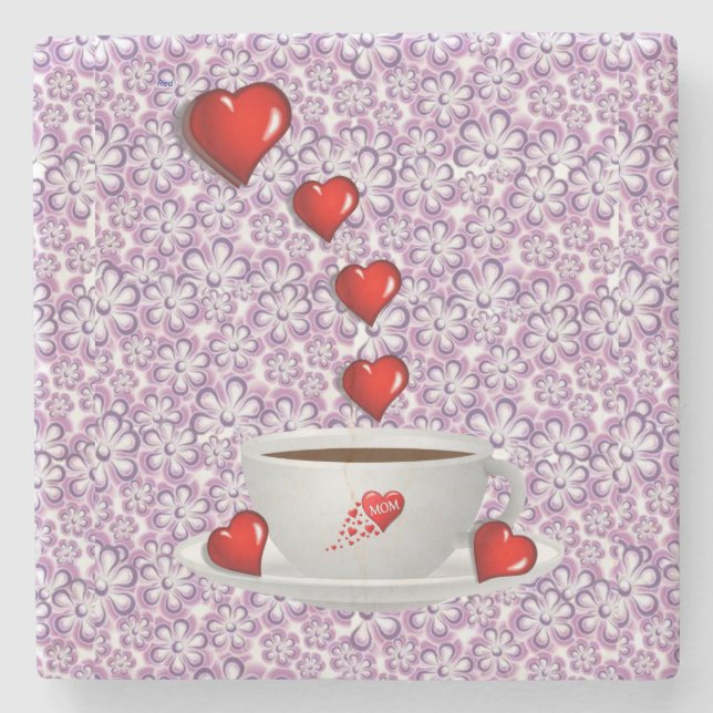 Posavasos De Piedra Pascua de piedra de mármol del día de la madre (Anverso)