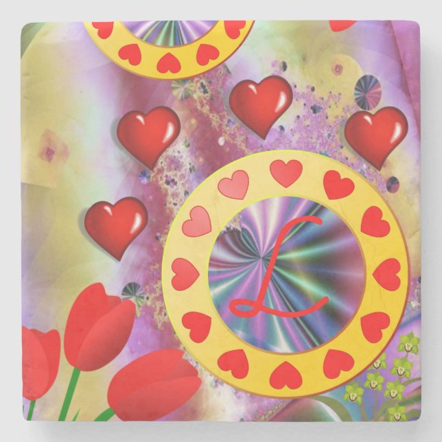 Posavasos De Piedra Pascua de piedra de mármol del día de la madre (Anverso)