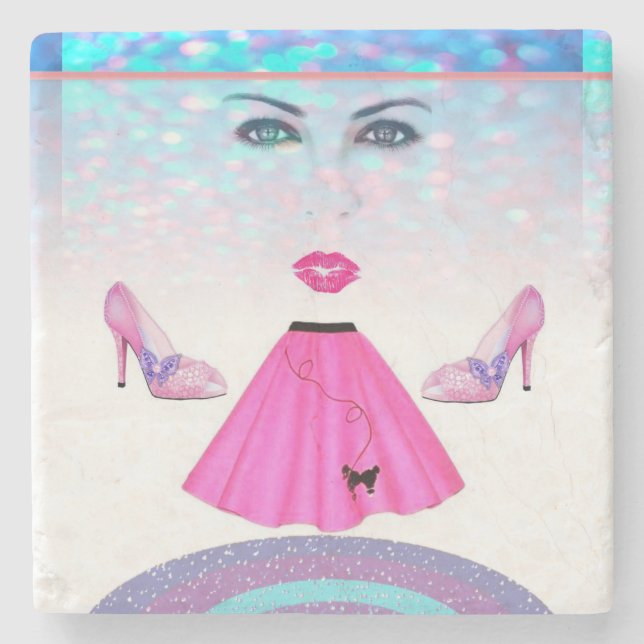 Posavasos De Piedra Pascua de piedra de mármol del día de la madre (Anverso)