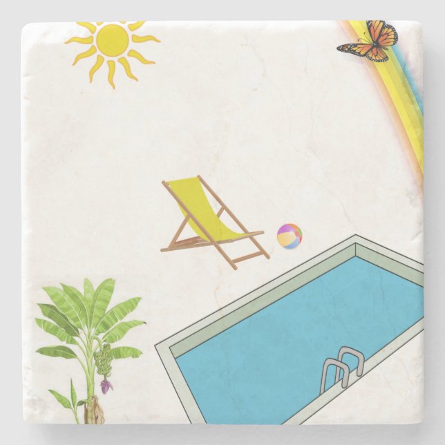 Posavasos De Piedra Pascua de piedra de mármol del día del padre (Anverso)